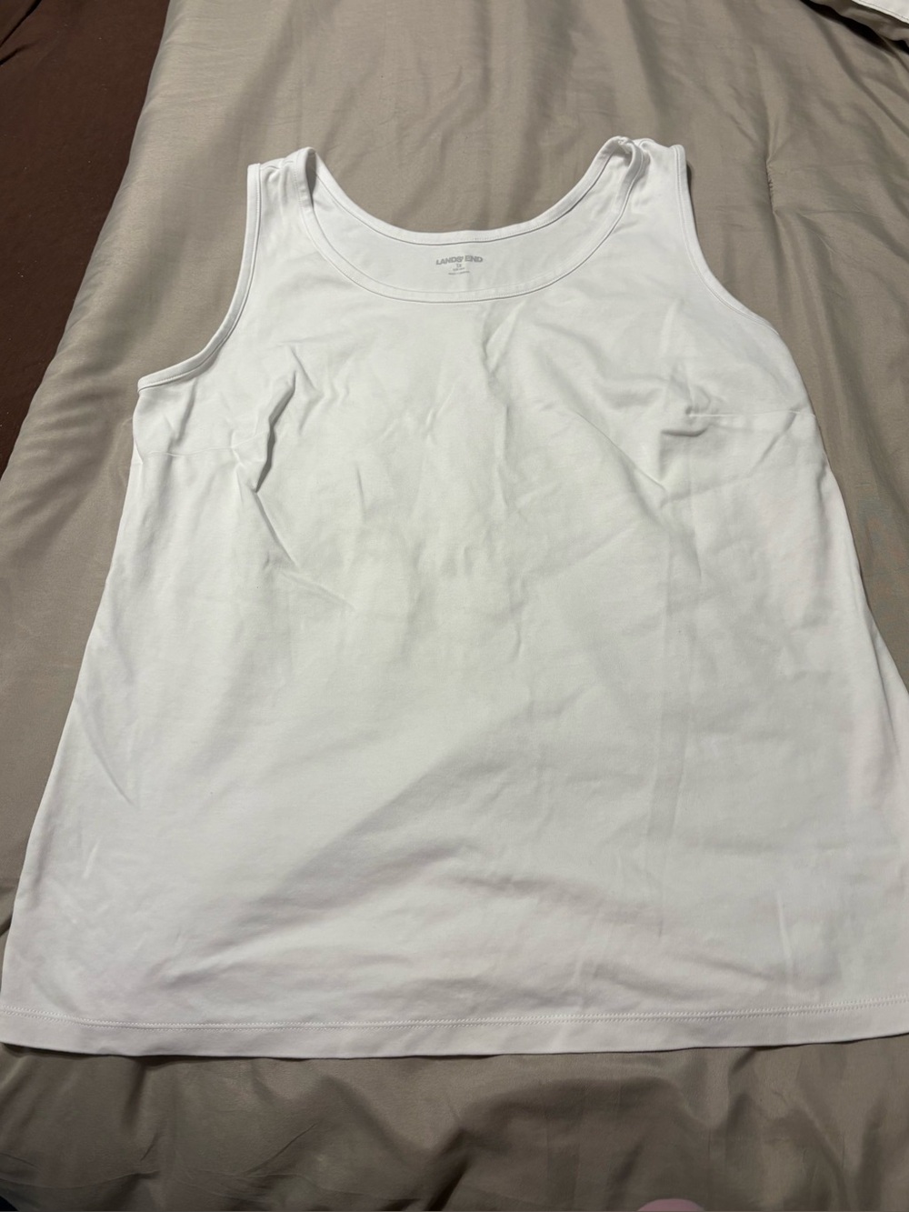 Lands' End White Women's Tank Top